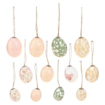 kohteita Pääsiäismunat muovia kananvihreällä ruskealla 3,5-5,5cm 24 kpl