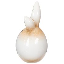kohteita Pääsiäispupu, keraaminen, valkoinen muna, koristeellinen pupuhahmo, Ø6cm, korkeus 11.5cm