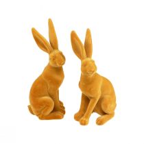 kohteita Pääsiäispupu koristeellinen kanin figuuri pääsiäinen keltainen curry H12,5cm 2kpl