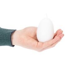 kohteita Pääsiäiskynttilät, munanmuotoiset, erityiset pääsiäiskynttilät, valkoiset, 9 cm, 6 kpl