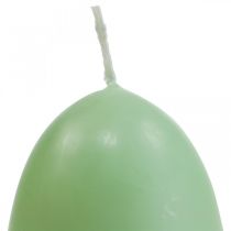 Pääsiäiskynttilät munan muotoiset, munakynttilät pääsiäisenvihreät Ø4,5cm K6cm 6kpl