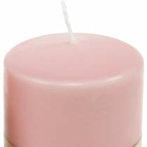 PURE pilarikynttilä 90/70 vaaleanpunainen luonnonvahakynttilä kestävä kynttilän koristelu