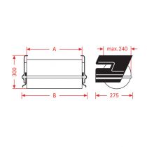 kohteita Paperifolio pöytäannostelijan alla ZAC 50cm