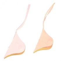 kohteita Paperiset joulukoristeet, vintage-pinkki aprikoosi, Ø8cm, 4 kpl setti