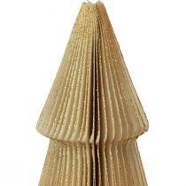 kohteita Paperinen joulukuusi kuusi Pieni kermanvärinen kulta, H30cm