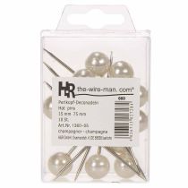 kohteita Pearl head pins samppanjaa Ø15mm 75mm