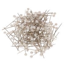 kohteita Valkoiset helmiäispään muotoiset nastat, Ø4 mm, 40 mm