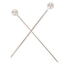 kohteita Valkoiset helmiäispään muotoiset nastat, Ø4 mm, 40 mm