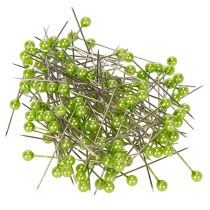 kohteita Vihreät helmipäiset kukkakoristeen nastat, monikäyttöiset, Ø4 mm, 40 mm, 150 kpl