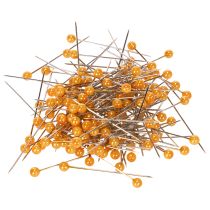 kohteita Oranssit helmiäispääpinnien pihdit kukkakauppoihin, Ø4mm, 40mm, 150 kpl