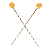 kohteita Oranssit helmiäispääpinnien pihdit kukkakauppoihin, Ø4mm, 40mm, 150 kpl