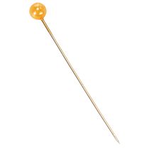 kohteita Oranssit helmiäispääpinnien pihdit kukkakauppoihin, Ø4mm, 40mm, 150 kpl