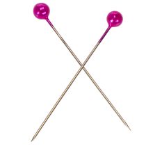 kohteita Helmipäiset kukkakoristeen nastat, pinkki, Ø4mm, 40mm, 150 kpl