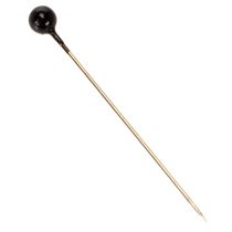 kohteita Mustat helmipäiset kukkakoristeen nastat, Ø4 mm, 40 mm, 150 kpl