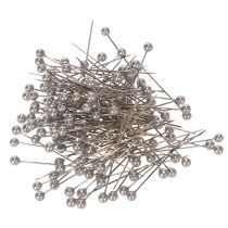 kohteita Helmipäiset kukka-askartelu- ja koristepinnien sarjat, hopeaa, Ø4 mm, 40 mm, 150 kpl