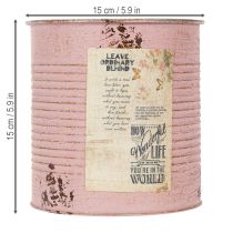 kohteita Ruukku, antiikkiruusu, koristeellinen metallilaatikko, vintage, Ø15,5cm K15cm