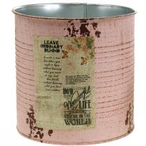 kohteita Istutuskone vanha pinkki koristelaatikko metalli vintage Ø15,5cm K15cm