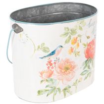 kohteita Soikea vintage-kevätkoristeellinen ruukku, metallia, 26/22/17 cm, 3 kpl:n setti