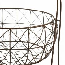 Plant etagere vintage metallinen korijalusta 2-kerroksinen 62cm