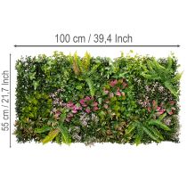 kohteita Keinotekoinen kasviseinä 100 x 55 cm pystysuuntainen viheralue