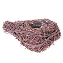 kohteita Sydämenmuotoinen kulho oksilla ja foliokoristeella kukka-asetelmiin, 14 cm, 2 kpl