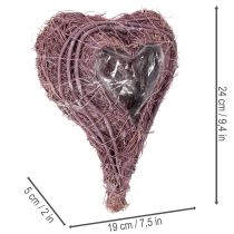 kohteita Kasvisydän foliokoristelulla istutusta varten 24 cm