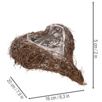 kohteita Sydämenmuotoinen oksaruukku foliolla, 20 cm, 2 kpl