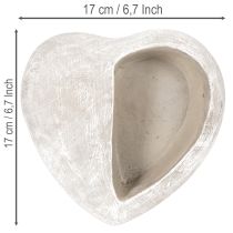 kohteita Sydämenmuotoinen ruukku, valettua kiveä, koristeellinen ruukku, 17 cm