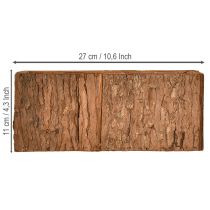 kohteita Puinen istutuslaatikko, pitkulainen, männynkuori, 27 × 10 cm