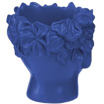 kohteita Plant Head Polyresin Bust Planter Sininen 13,5×13×14cm