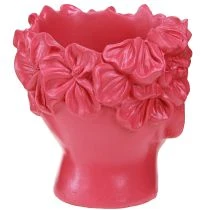 kohteita Plant Head Polyresin Bust Planter Pinkki 13,5×13×14cm