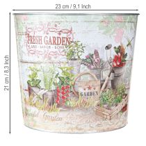 kohteita Pyöreä metallinen ruukku/istutusastia Fresh Garden K21cm