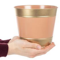 kohteita Metallinen kukkaruukku/kasviruukku, Ø17cm, korkeus 14,5cm, 4 kpl