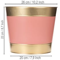 kohteita Metallinen kukkaruukku/kasviruukku/istutuslaatikko, Ø26cm, korkeus 22cm, 4 kpl
