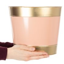 kohteita Metallinen kukkaruukku/kasviruukku/istutuslaatikko, Ø26cm, korkeus 22cm, 4 kpl