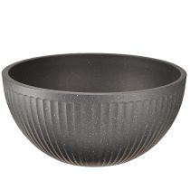kohteita Kukkaruukku, muovikulho, uritettu, antrasiitti, Ø30cm