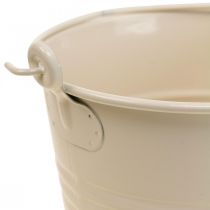 Istumaruukku vintage koristeellinen metallikauha kerma Ø16cm H24cm