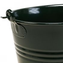 Istutuskone Vintage Deco Metal Bucket Tummanvihreä Ø16 K24cm