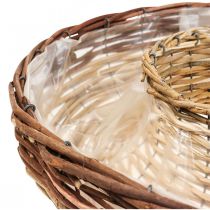 Pajusta valmistettu istutusrengas, kasvikulho Ø44/38cm 2 kpl setti