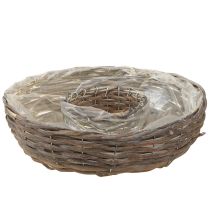 kohteita Puiset rottingista valmistetut kasvirenkaat, luonnonharmaat, Ø40/45 cm, 2 kpl.