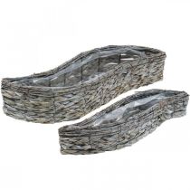 kohteita Kasvikulho, kasvilaatikko harmaa 48,5/31,5cm sarja 2 kpl
