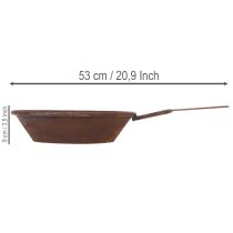 kohteita Istutusalusta, ruosteenvärinen ruukku kahvalla, metallinen istutusastia, Ø31cm