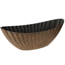 kohteita Kukkakulho uritettu, soikea, antrasiittikulta, 41,5 × 16 × 16 cm