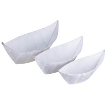 kohteita Kasvikulhovene metalli valkoinen hopea 54,5/48/42cm 3 kpl setti