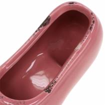 Planter naisten kenkä keraaminen vaaleanpunainen, vaaleanpunainen, kermavalikoima 14 × 5cm K7cm 6kpl