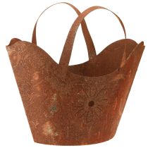 kohteita Kasvipussi metallinen koristekasvin ruoste kahvoilla H37cm