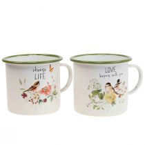 kohteita Kasvikuppi Emalikuppi istutukseen sanomalla Ø11cm