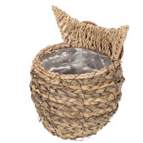 kohteita Käsin punottu pöllökoristeinen ikkunalaudalle, 18 cm