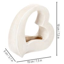 kohteita Sydämenmuotoinen koriste istutuksiin ja kukka-asetelmiin, avoin muotoilu, moderni sydämenmuoto, 19 cm