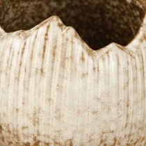 kohteita Plant Pot Keraaminen Muna Murtunut Kerma Ruskea Ø9,5cm 3 Kpl